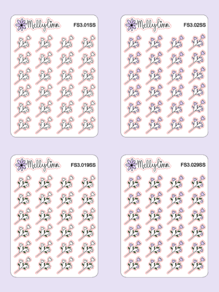 Flower 3 Sticker Sheet