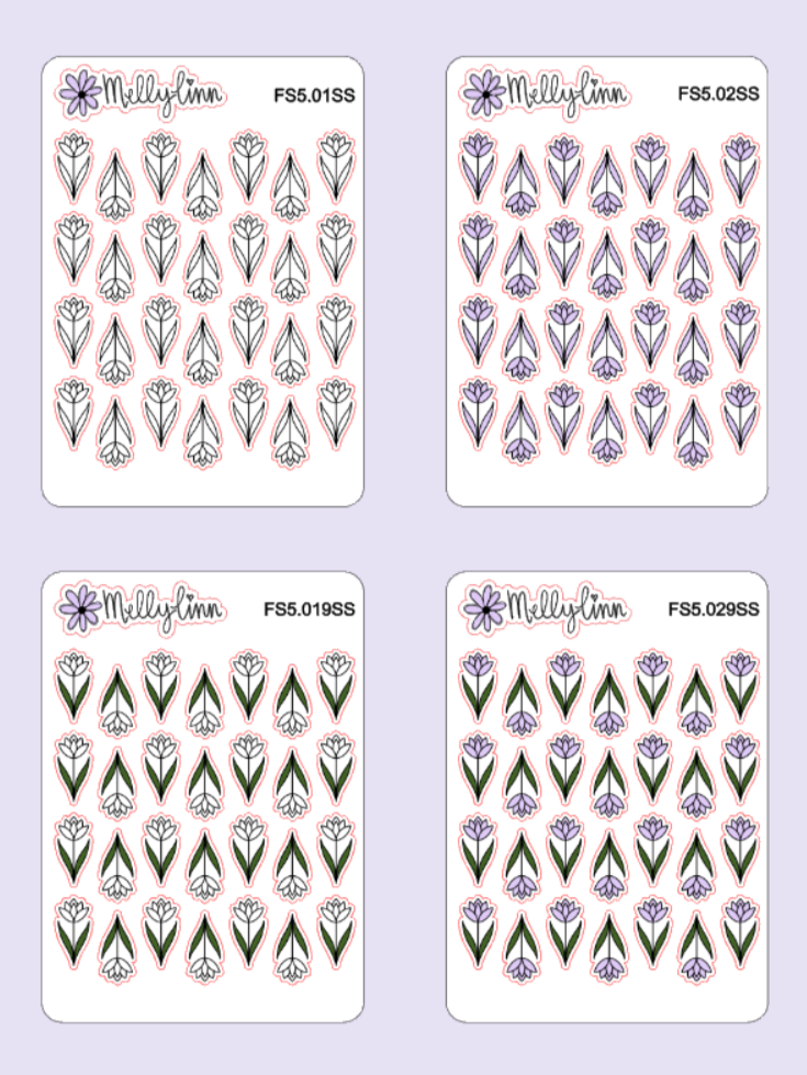 Flower 5 Sticker Sheet