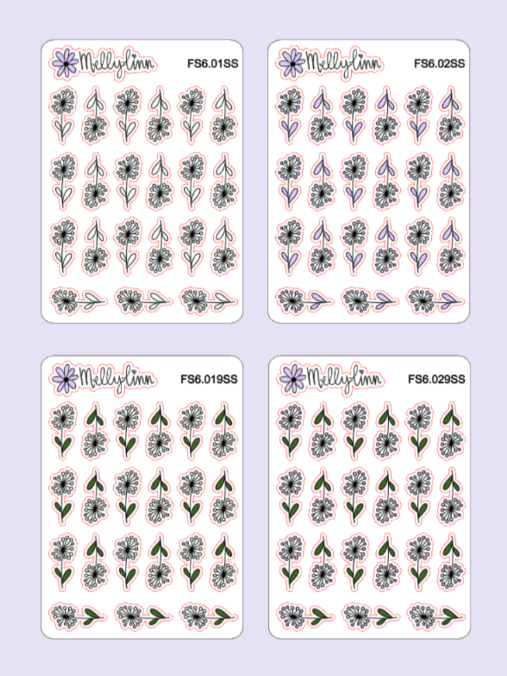 Flower 6 Sticker Sheet