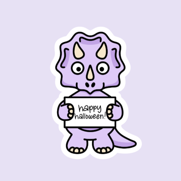 "Happy Halloween!" Lilly Die Cut