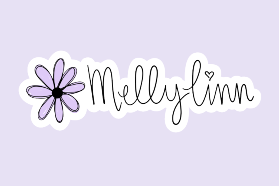 Purple Flower MellyLinn Die Cut