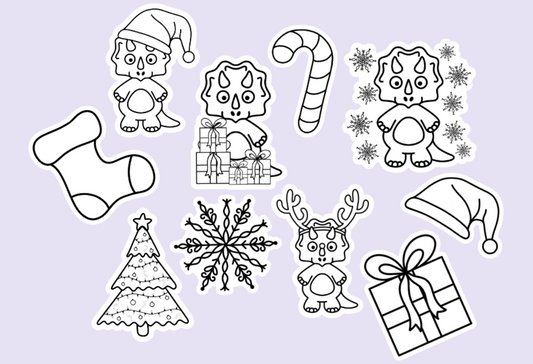 Christmas Coloring Stickers