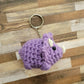 Crochet Triceratops Keychain