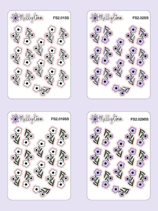 Flower 2 Sticker Sheet