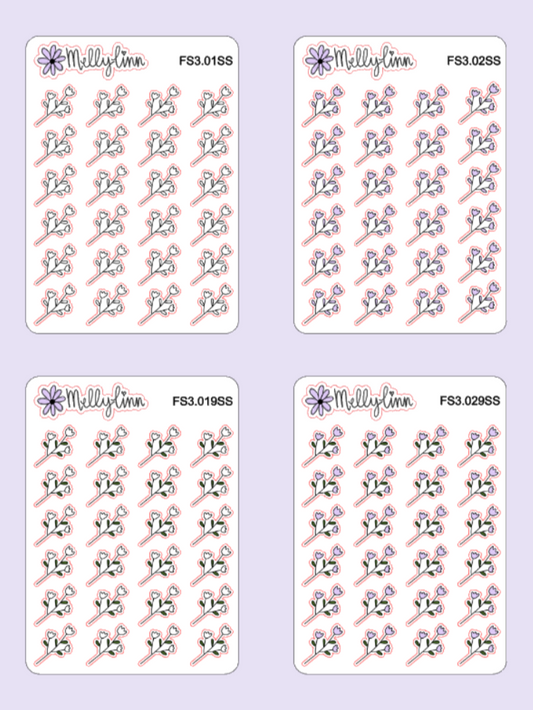 Flower 3 Sticker Sheet