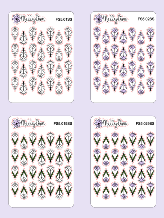 Flower 5 Sticker Sheet