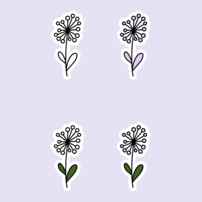 Flower 6 Sticker Sheet