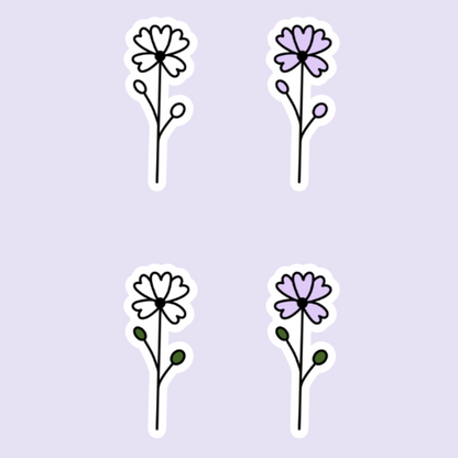 Flower 8 Sticker Sheet