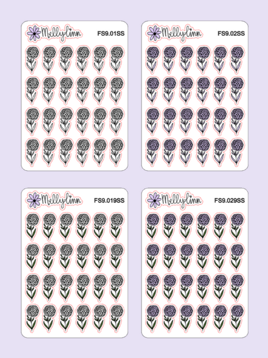 Flower 9 Sticker Sheet