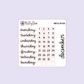Monthly Redating Sticker Sheet