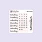 Monthly Redating Sticker Sheet
