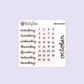Monthly Redating Sticker Sheet