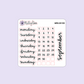 Monthly Redating Sticker Sheet